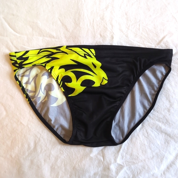 Sluggers Swimwear Classics - Black and Neon Lion Speedos - Picture 2 of 3